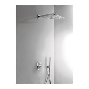 Душевой комплект: смеситель врезной, верхний и ручной душ Tres Cuadro-Tres