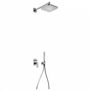 Душевой комплект: встроенный смеситель+верхний и ручной душ Tres Loft-Tres