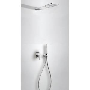 Душевой комплект: смеситель встраиваемый+верхний и ручной душ Tres Loft-Tres