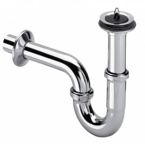 Дизайнерский хромированный сифон для раковины Viega