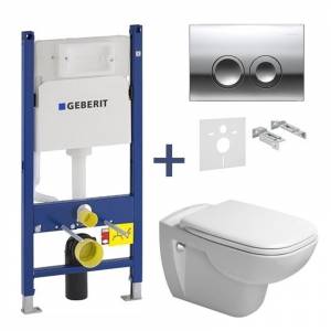 Комплект унитаз Duravit D-Code и инсталляция Geberit