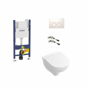 Комплект унитаз Villeroy&Boch O.NOVO и инсталляция Geberit 4в1