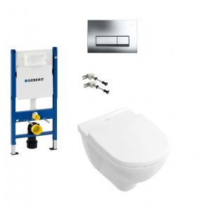 Комплект унитаз безободковый Villeroy&Boch O.Novo и инсталляция Geberit