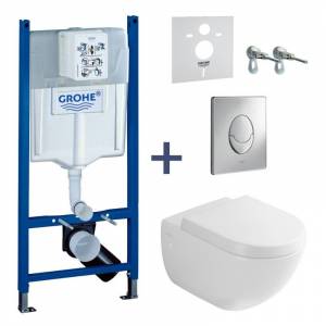 Комплект унитаз Villeroy&Boch Subway Direct Flush и инсталляция Grohe