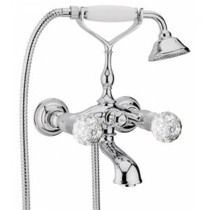 Смеситель двухвентильный для ванны Webert Karenina с кристаллом Swarovski
