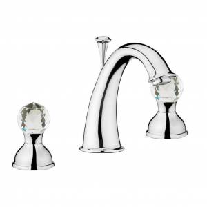 Смеситель для раковины Webert Karenina с кристаллом Swarovski и донным клапаном 
