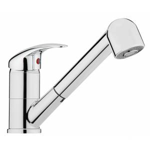 Смеситель для кухни Webert Sax с выдвижным и поворотным изливом