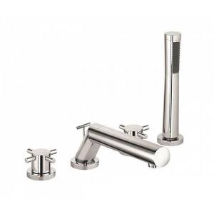 Смеситель Kludi Bozz  для ванны врезной  на 4 отверстия с крестовидными рукоятками